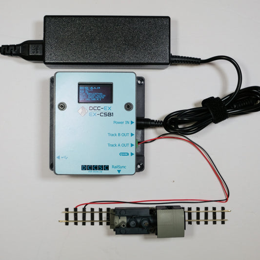 DCC-EX CSB1 DCC command station / booster + power adaptor + enclosure ASSEMBLED [item csb1-cep]