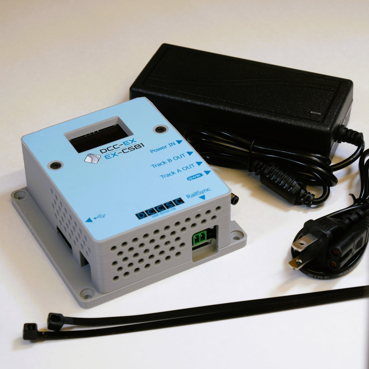 DCC-EX CSB1 DCC Command Station + Enclosure + Power Supply -- Assembled [item csb1-cep]